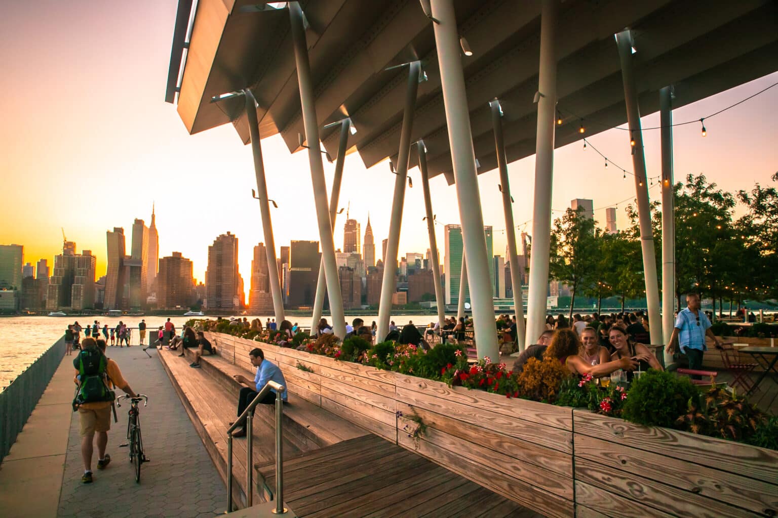 Gantry Plaza State Park in Queens New York City.