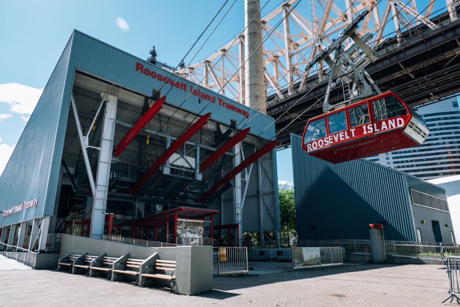 Tramway station on Roosevelt Island