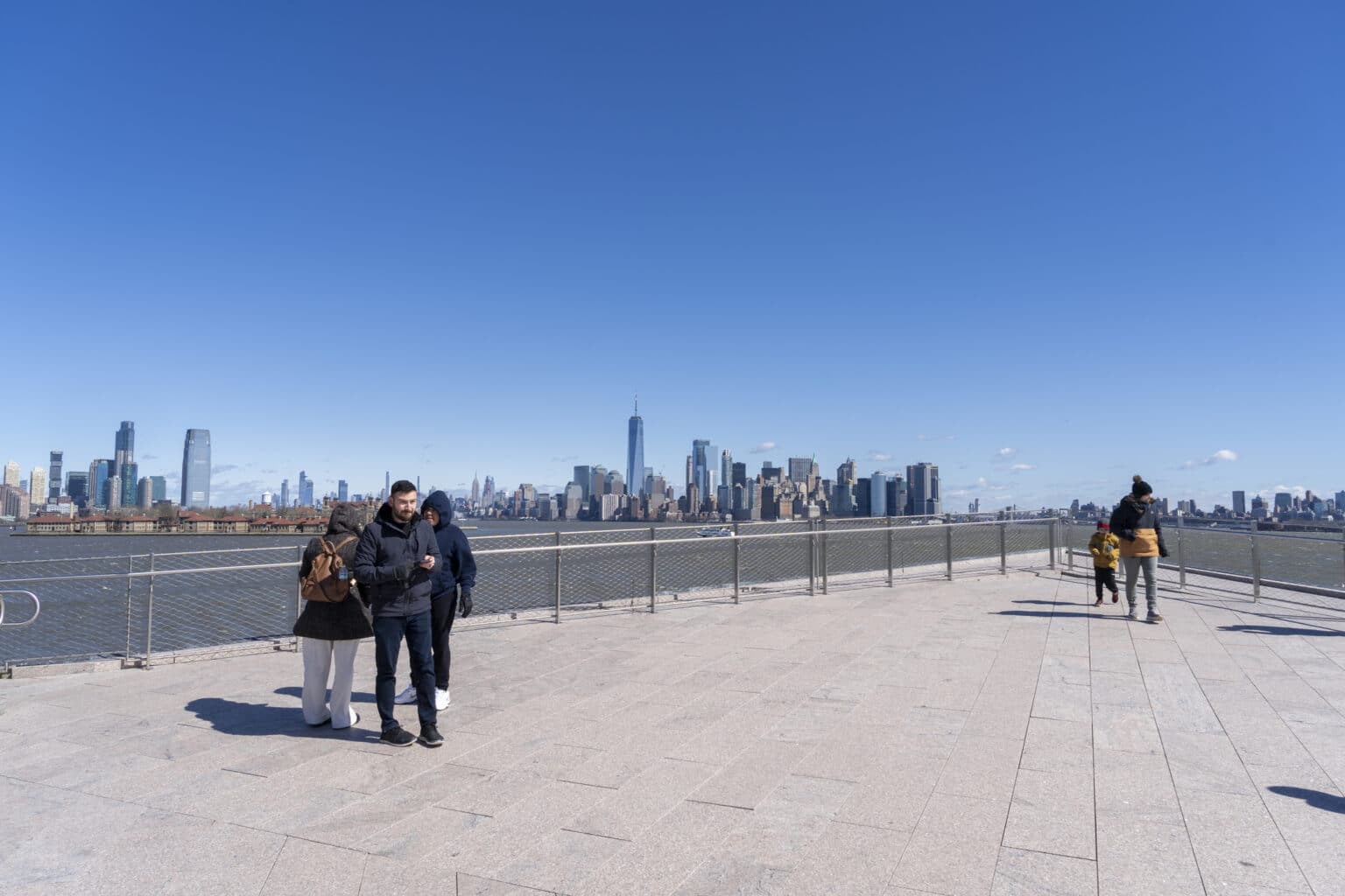 Tourists on Liberty island