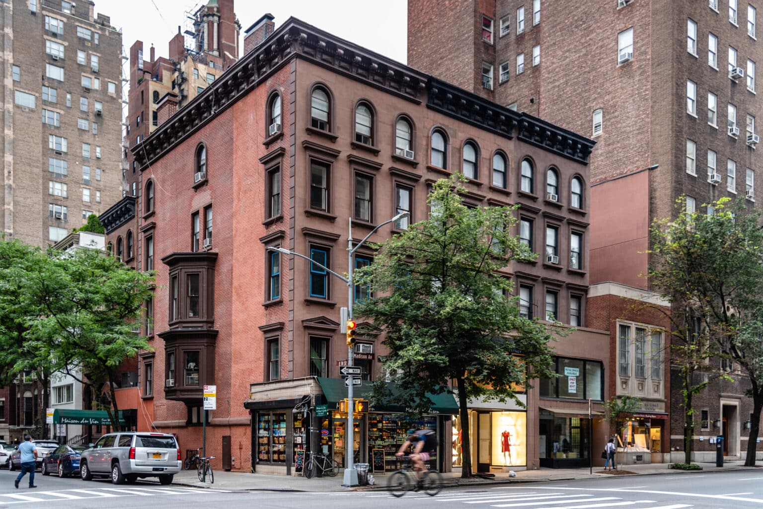 New City, USA - June 24, 2018: Madison Avenue in Upper East Side of Manhattan. It is one of the richest neighborhood in the city with luxury boutiques and high end department stores.