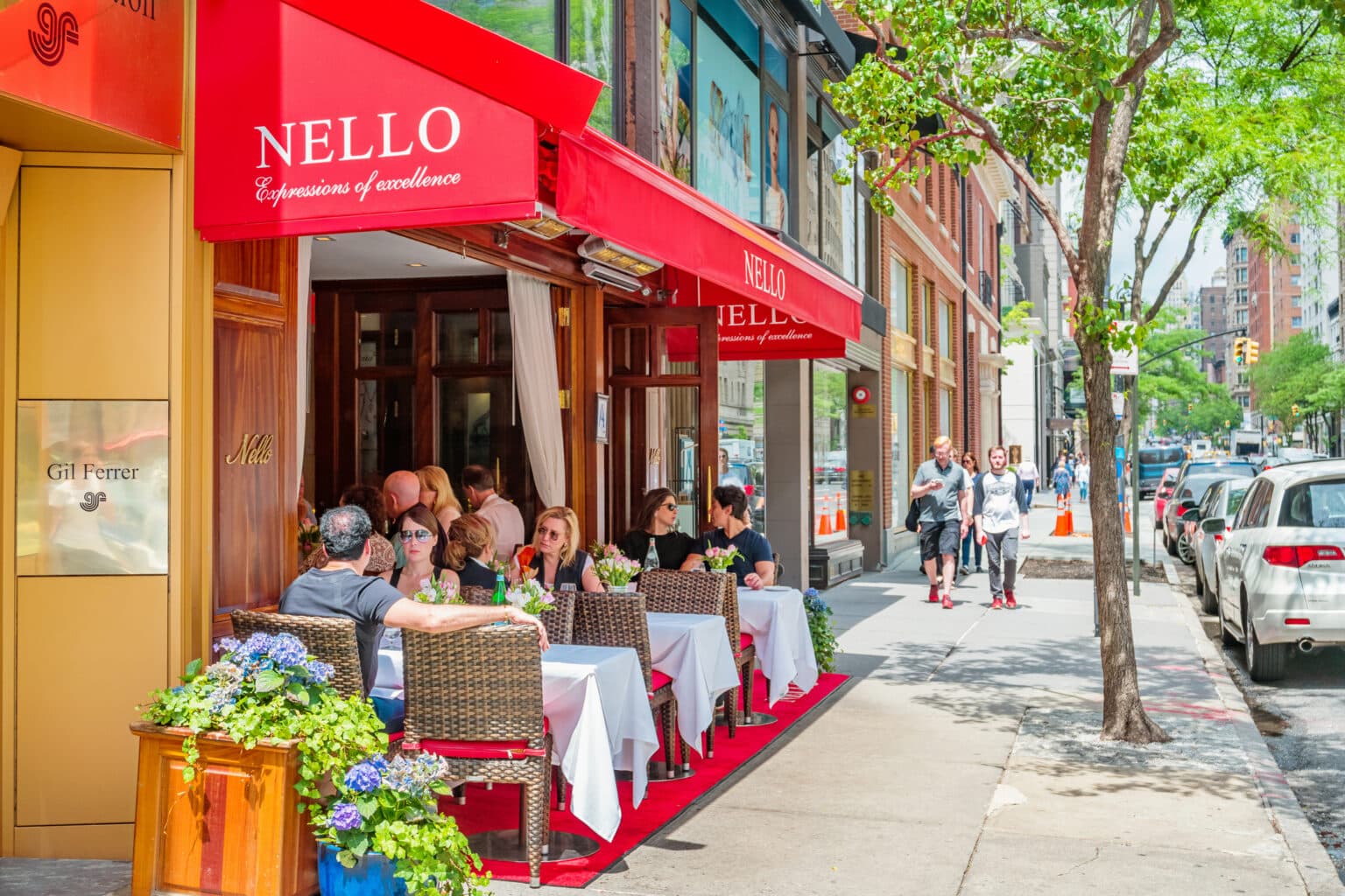 Restaurant patio Madison Avenue New York City USA
