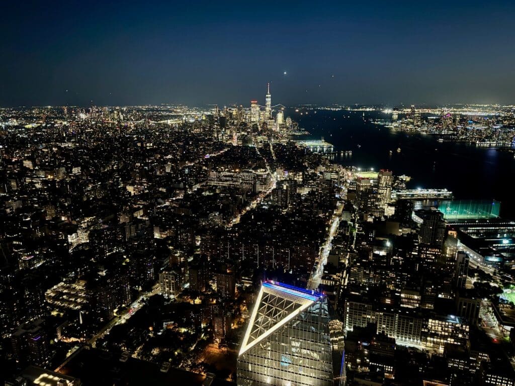 Vue depuis The Edge de nuit