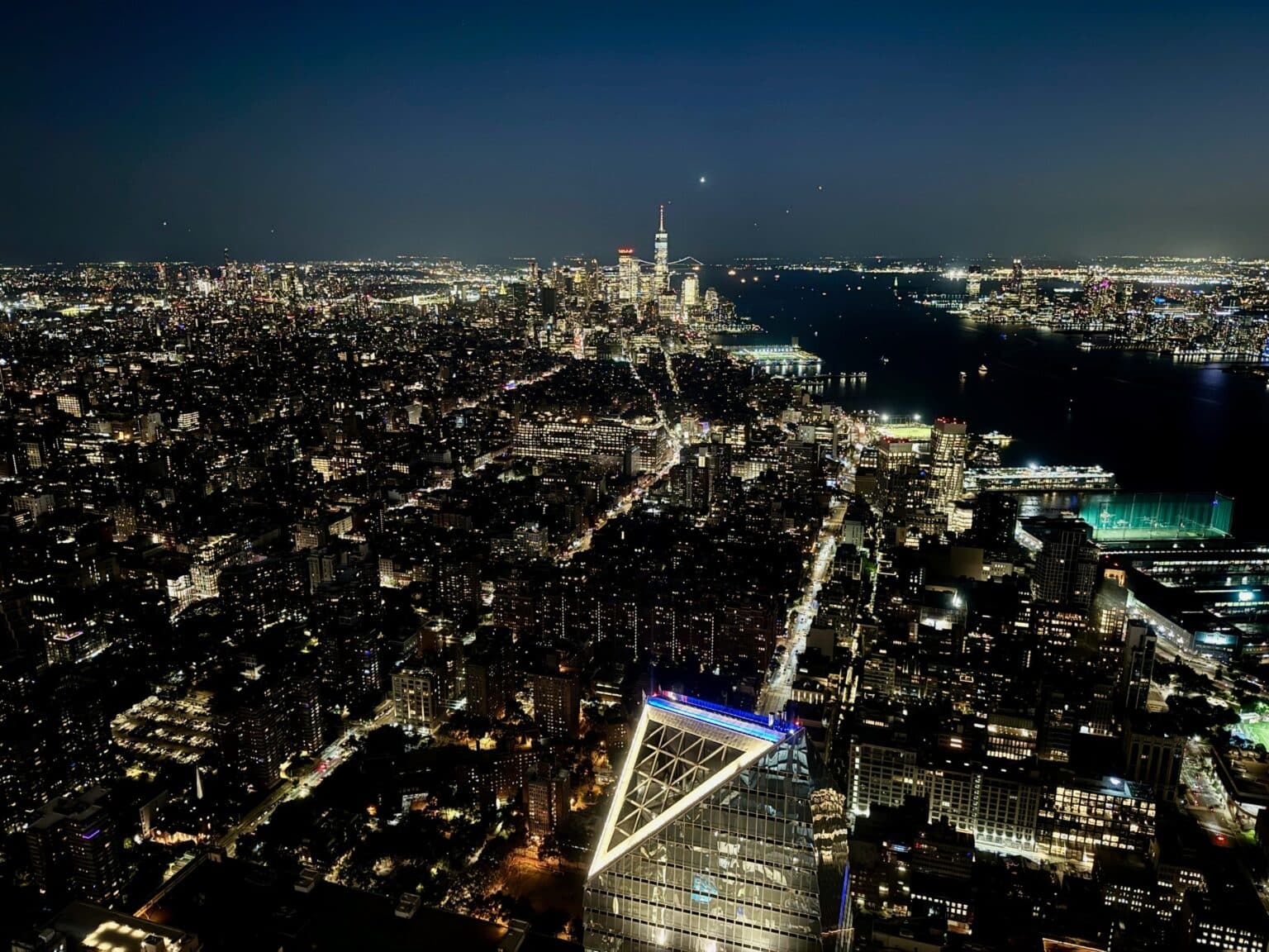 Vue depuis The Edge de nuit