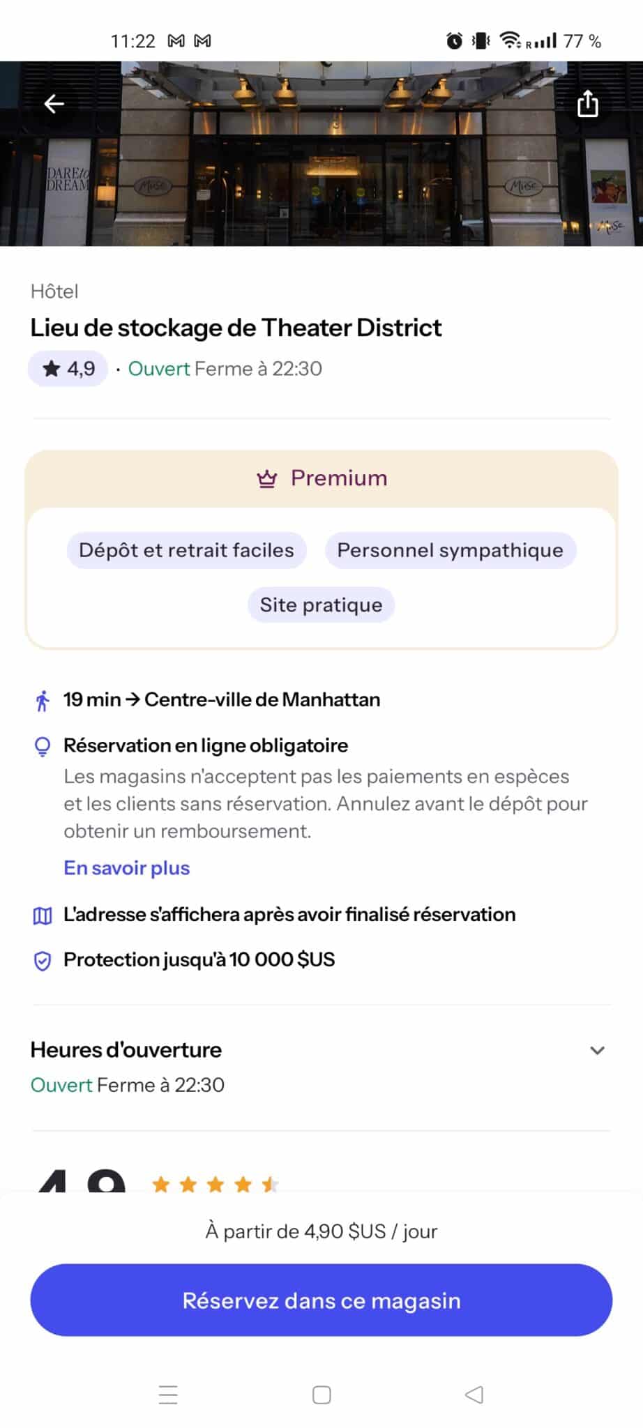 Vérifiez les horaires