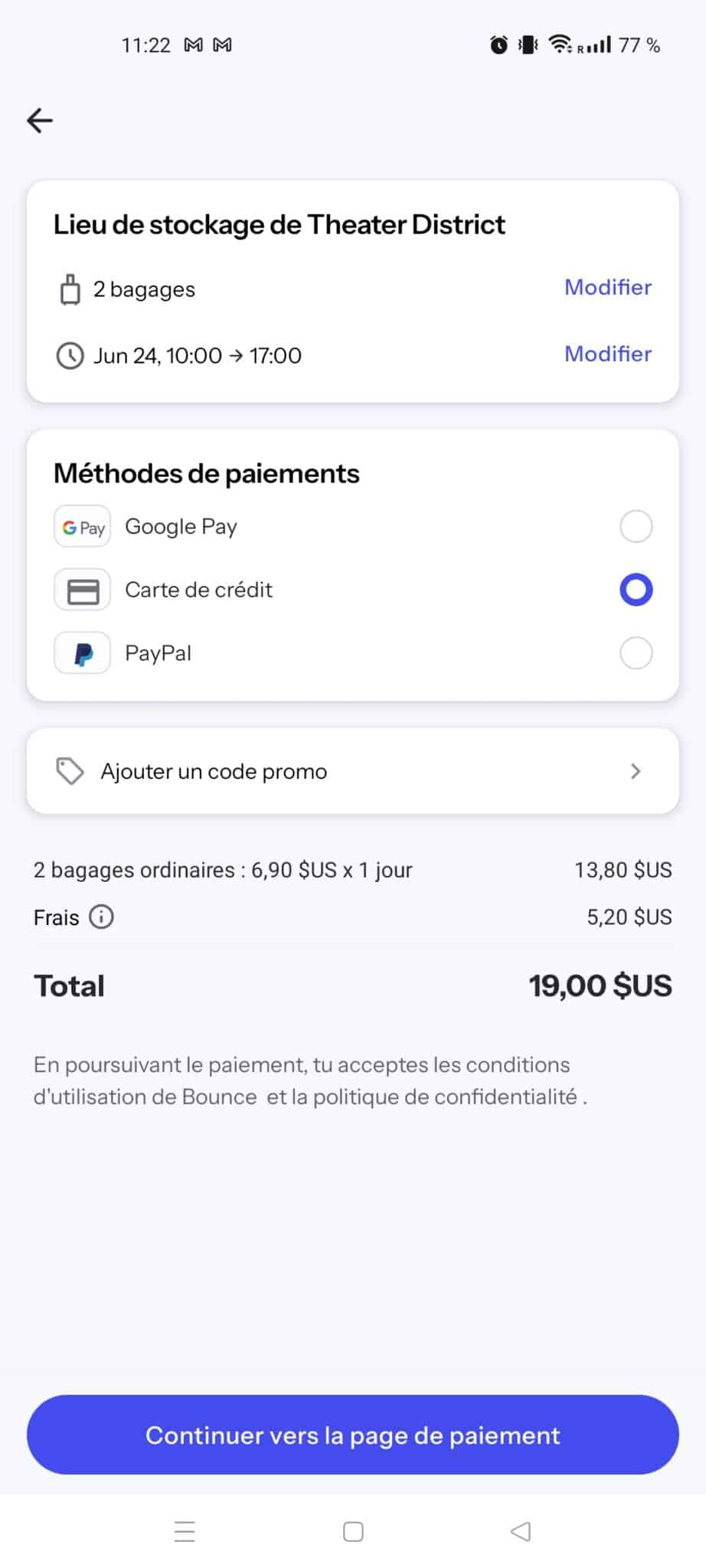 Finalisez le paiement